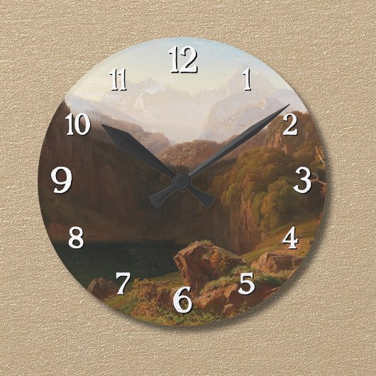 カールスのグロスロックナーの眺め ラウンド壁時計