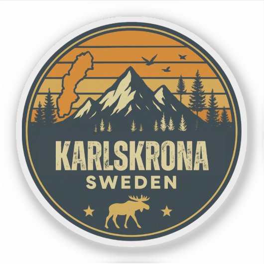 カールスクルーナ、スウェーデン Sverige シール (正面)