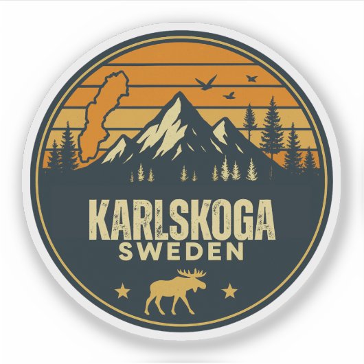 カールスコーガ・スウェーデン Sverige シール (正面)