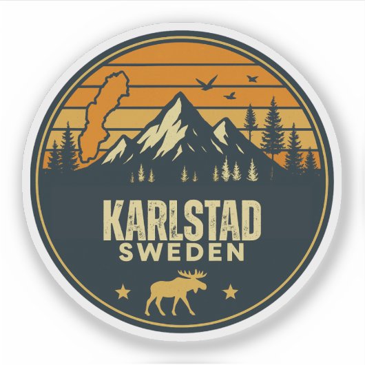 カールスタード、スウェーデン Sverige シール (正面)