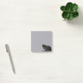 カールストライプのアップ猫フォト切り出し紫 ポストイット (オフィス)