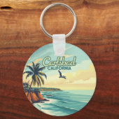 カールスバッドカリフォルニアサンディエゴビーチヴィンテージ キーホルダー (正面)