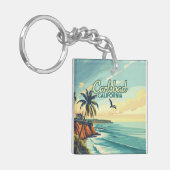 カールスバッドカリフォルニアサンディエゴビーチヴィンテージ キーホルダー (正面左)