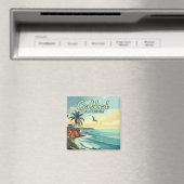 カールスバッドカリフォルニアサンディエゴビーチヴィンテージ マグネット (インサイチュ (食洗機))