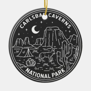 カールスバッドカヴェンズ国立公園ヴィンテージ セラミックオーナメント