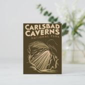 カールスバッドカーヴァンス国立公園ミニマルトラベルアート シーズンポストカード (スタンド正面)