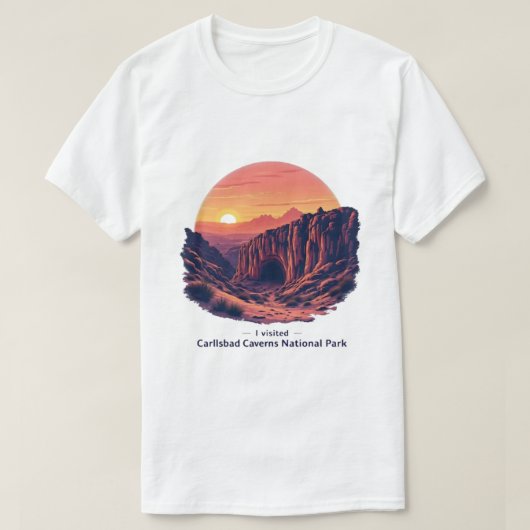 カールスバッドカーヴァンス国立公園 – ニューメキシコ Tシャツ (デザイン正面)