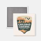 カールスバッドカーヴェンズナショナルパークミニマルランドスケープ マグネット (正面/裏面)