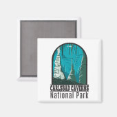 カールスバッドカーヴェンズナショナルパークヴィンテージ マグネット (正面/裏面)