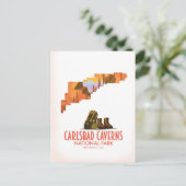 カールスバッド国立公園ニューメキシコの地図 ポストカード (スタンド正面)