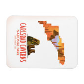 カールスバッド国立公園ニューメキシコの地図 マグネット (横)