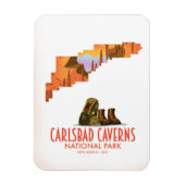 カールスバッド国立公園ニューメキシコの地図 マグネット (縦)