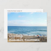 カールスバッド州ビーチカリフォルニアコーストポストカード ポストカード (正面/裏面)