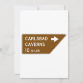 カールスバッド洞窟の看板 招待状 (正面)