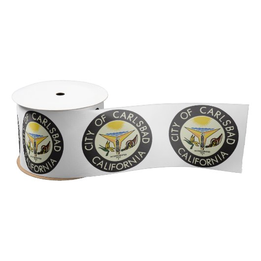 カールスバッド（カリフォルニア州）シティシール サテンリボン (リール)