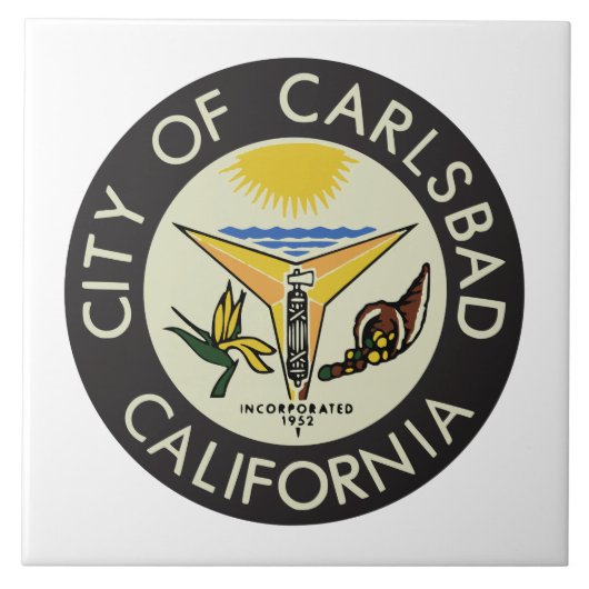 カールスバッド（カリフォルニア州）シティシール タイル (正面)