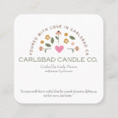 カールスバッド・キャンドルの名刺 スクエア名刺 (正面)