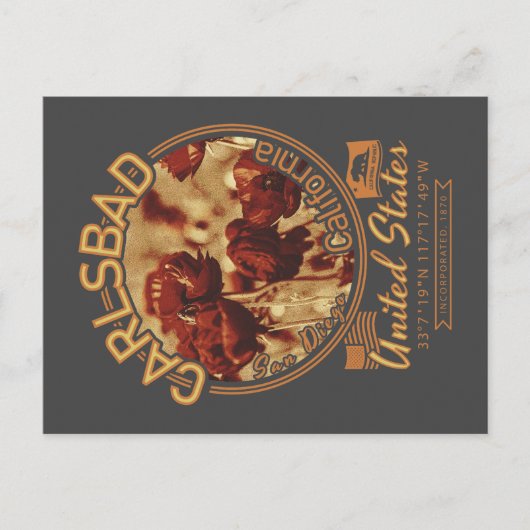 カールスバッドCALIFORNIA - CARLSBAD花畑 ポストカード (正面)