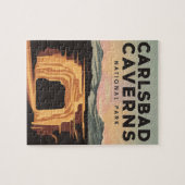 カールスバッドCaverns国立公園旅行ポスター ジグソーパズル (横)