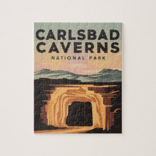 カールスバッドCaverns国立公園旅行ポスター ジグソーパズル