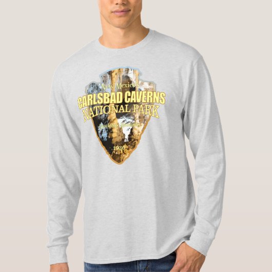 カールスバッドCaverns NP （矢印） Tシャツ (正面)