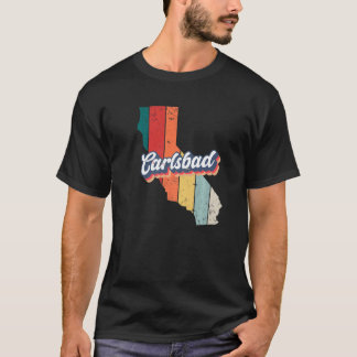 カールスバートシティレトロヴィンテージホームタウンカリフォルニアPr Tシャツ
