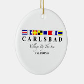 カールズバッドカリフォルニア-海による村 セラミックオーナメント (右)
