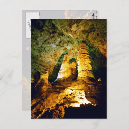 カールズバッド洞窟国立公園の照明された内部 ポストカード (正面/裏面)