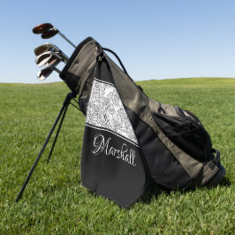 カールデザイン白黒 ゴルフタオル