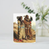 カールボドマー – シチダ&マフシカレーデ,マンダンインディアン ポストカード (スタンド正面)