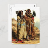 カールボドマー – シチダ&マフシカレーデ,マンダンインディアン ポストカード (正面/裏面)