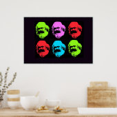 カールマルクスコラージュ ポスター (キッチン)