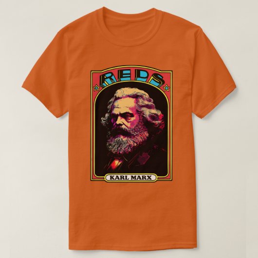 カールマルクスレトロ共産主義貿易d tシャツ (デザイン正面)