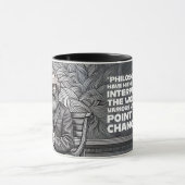 カールマルクス引用文デザイン – 変化を待て! マグカップ (中央)