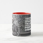 カールマルクス引用文デザイン – 変化を待て！ マグカップ (中央)