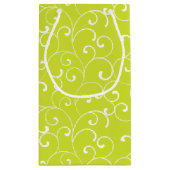 カールモダンお洒落ライムグリーン スモールペーパーバッグ (裏面)