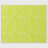 カールモダンお洒落ライムグリーン ラッピングペーパー (フラット)