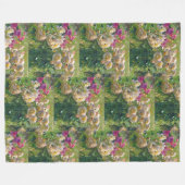 カールモルヴィンテージダリア フリースブランケット (正面(横))