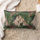 カールモルヴィンテージホワイトローゼス ランバークッション (ブランケット)