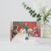 カールラルソンクリスマスホリデー夕べミール シーズンポストカード (スタンド正面)