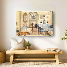 カールラルソンニュートラル絵画ヴィンテージズホームシーン キャンバスプリント