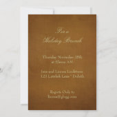 カールラーションが付いている休日のディナー・パーティ 招待状 (裏面)