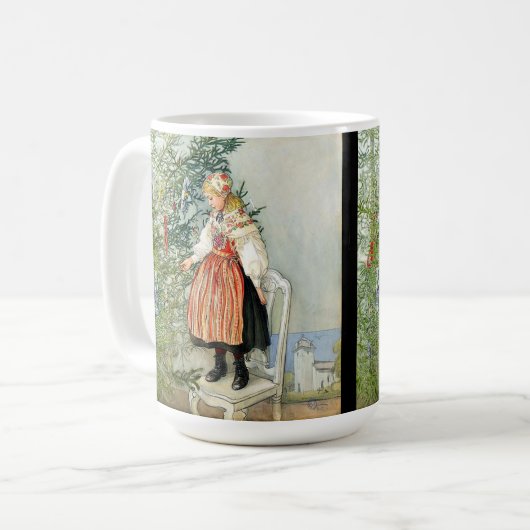 カールラーションのクリスマスツリーのトリミングの衣裳のマグ コーヒーマグカップ (正面左)