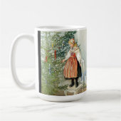 カールラーションのクリスマスツリーのトリミングの衣裳のマグ コーヒーマグカップ (左)