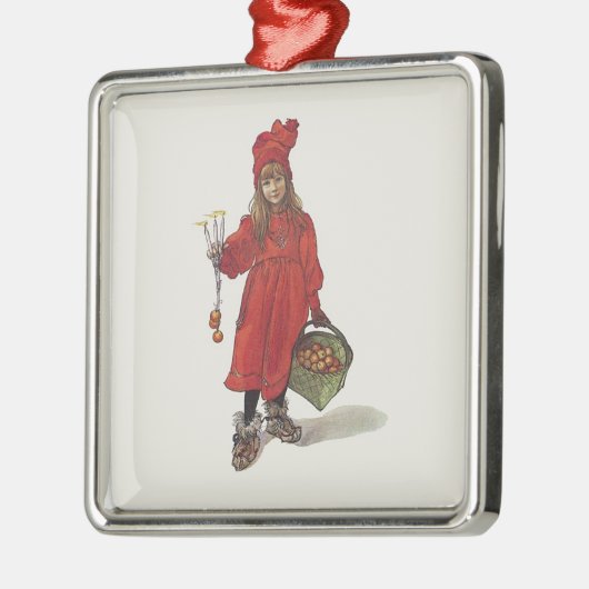 カールラーションの小さいスウェーデンの女の子: IdunaとしてBrita メタルオーナメント (左)