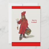 カールラーションの小さいスウェーデンの女の子: IdunaとしてBrita 招待状 (正面)