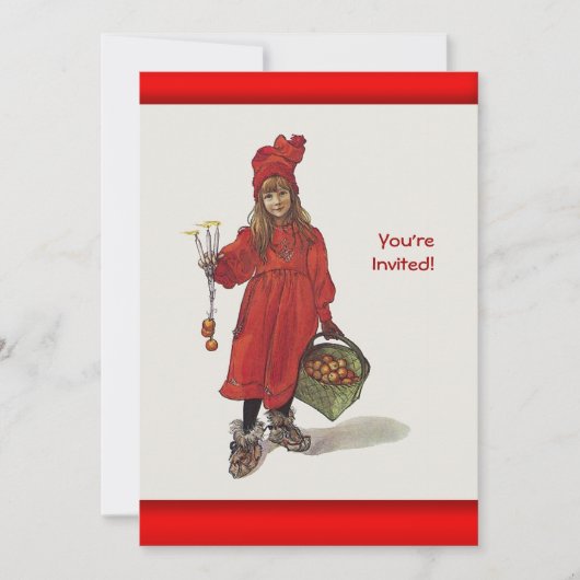 カールラーションの小さいスウェーデンの女の子: IdunaとしてBrita 招待状 (正面)