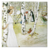 カールラーションの水彩画家族の絵画のタイル タイル (正面)