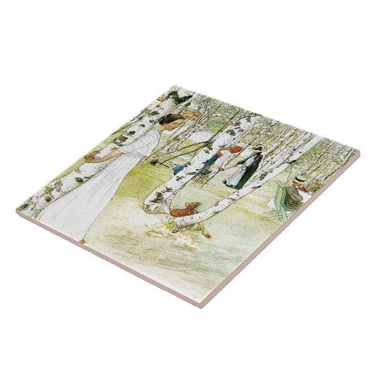 カールラーションの水彩画家族の絵画のタイル タイル (側面)