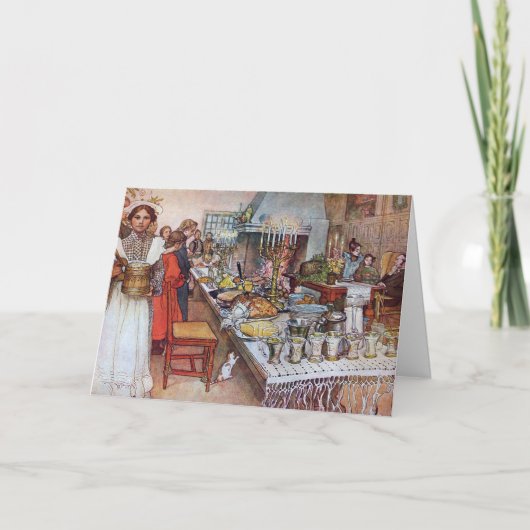 カールラーションクリスマスイブのカスタム・カードのテンプレート シーズンカード (正面)